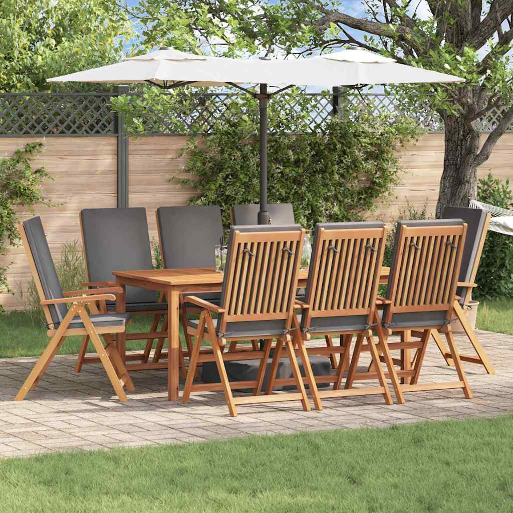 vidaXL Gartenstuhl 8 pcs Braun und Grau 57 x 71,5 x 104 cm