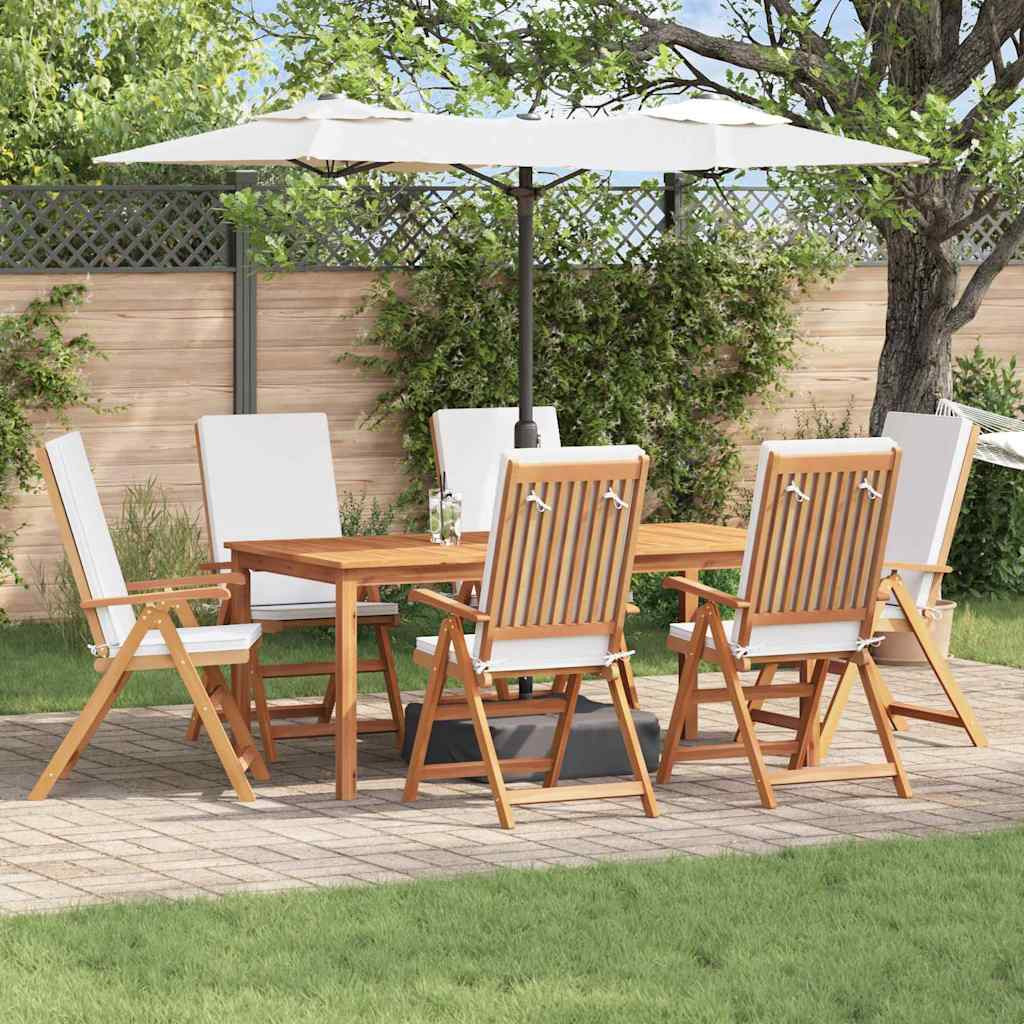vidaXL Gartenstuhl 6 pcs Braun und Weiß 57 x 71,5 x 104 cm