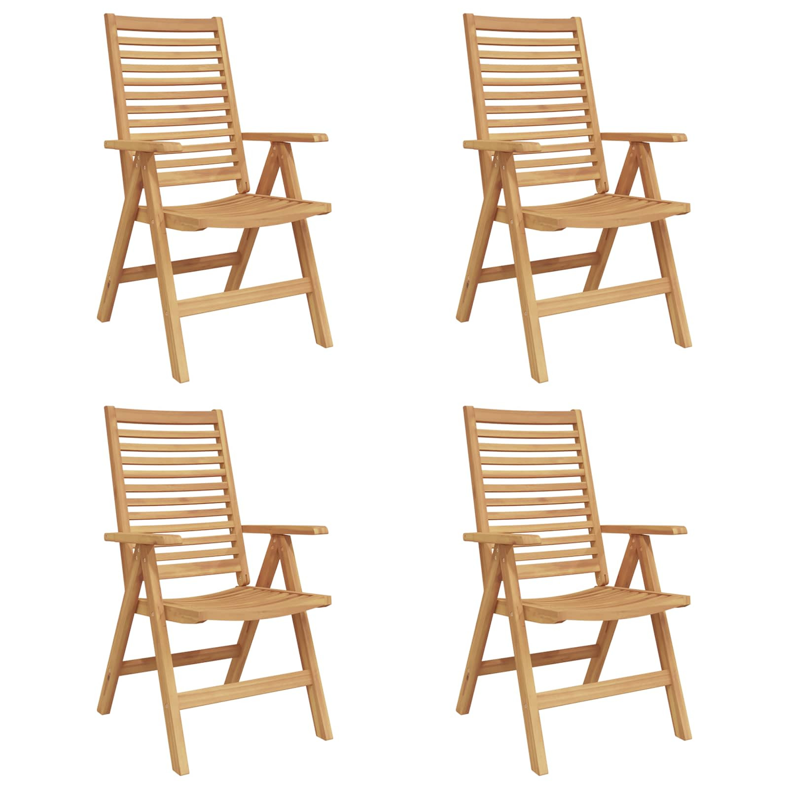 vidaXL Stuhl 4 pcs Braun 64,5 x 52 x 108 cm Massivholz Teak