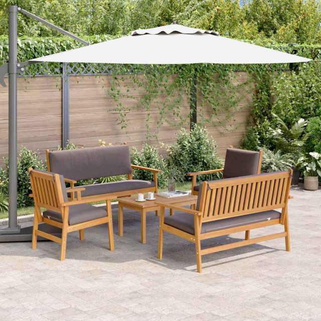 vidaXL Gartensofa-set 5 pcs Braun Massivholz Akazie