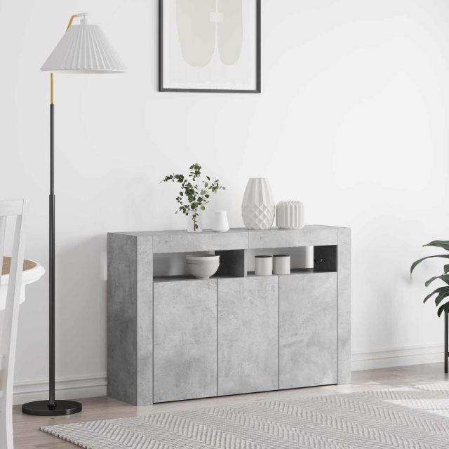 vidaXL Sideboard Beton Grau 116 x 30 x 75 cm Holzwerkstoff