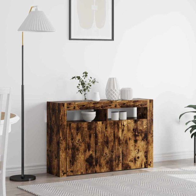 vidaXL Sideboard Geräucherte Eiche 116 x 30 x 75 cm Holzwerkstoff