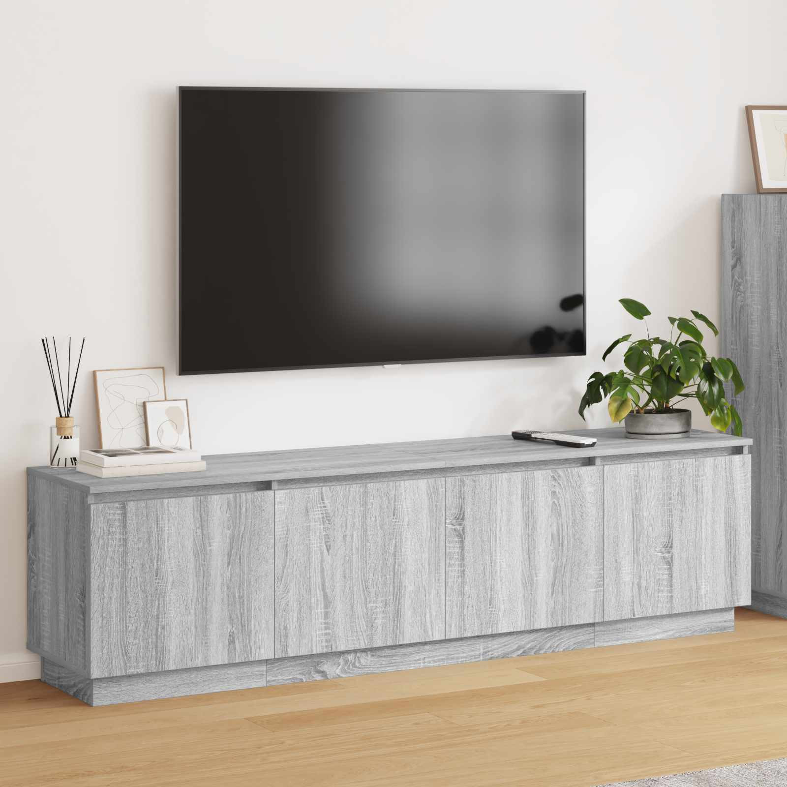 vidaXL TV-Schränk Graues Sonoma 180 x 38 x 49 cm Holzwerkstoff