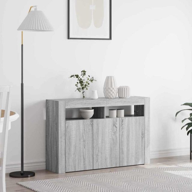 vidaXL Sideboard Graues Sonoma 116 x 30 x 75 cm Holzwerkstoff