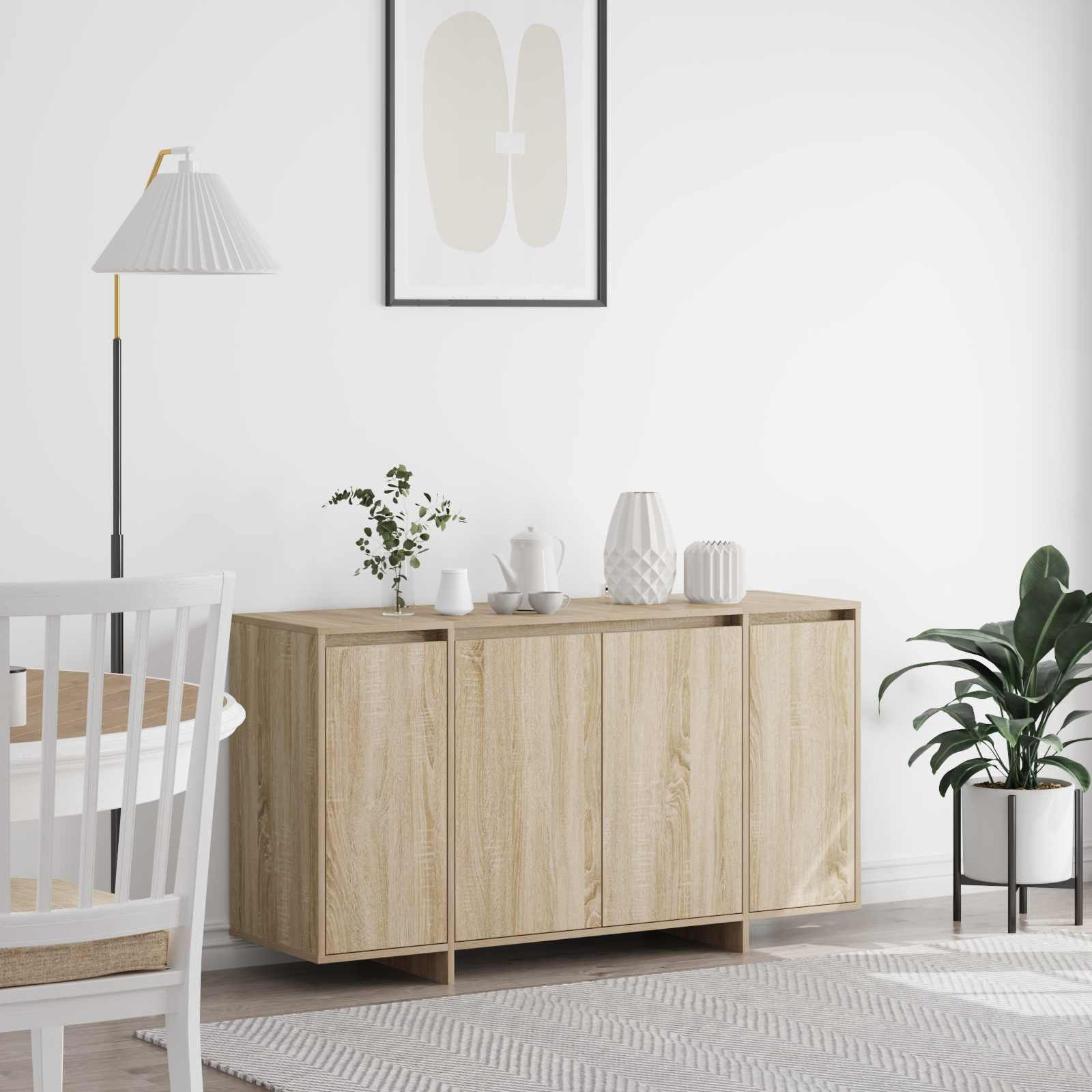 vidaXL Sideboard Sonoma-Eiche 135 x 41 x 75 cm Holzwerkstoff