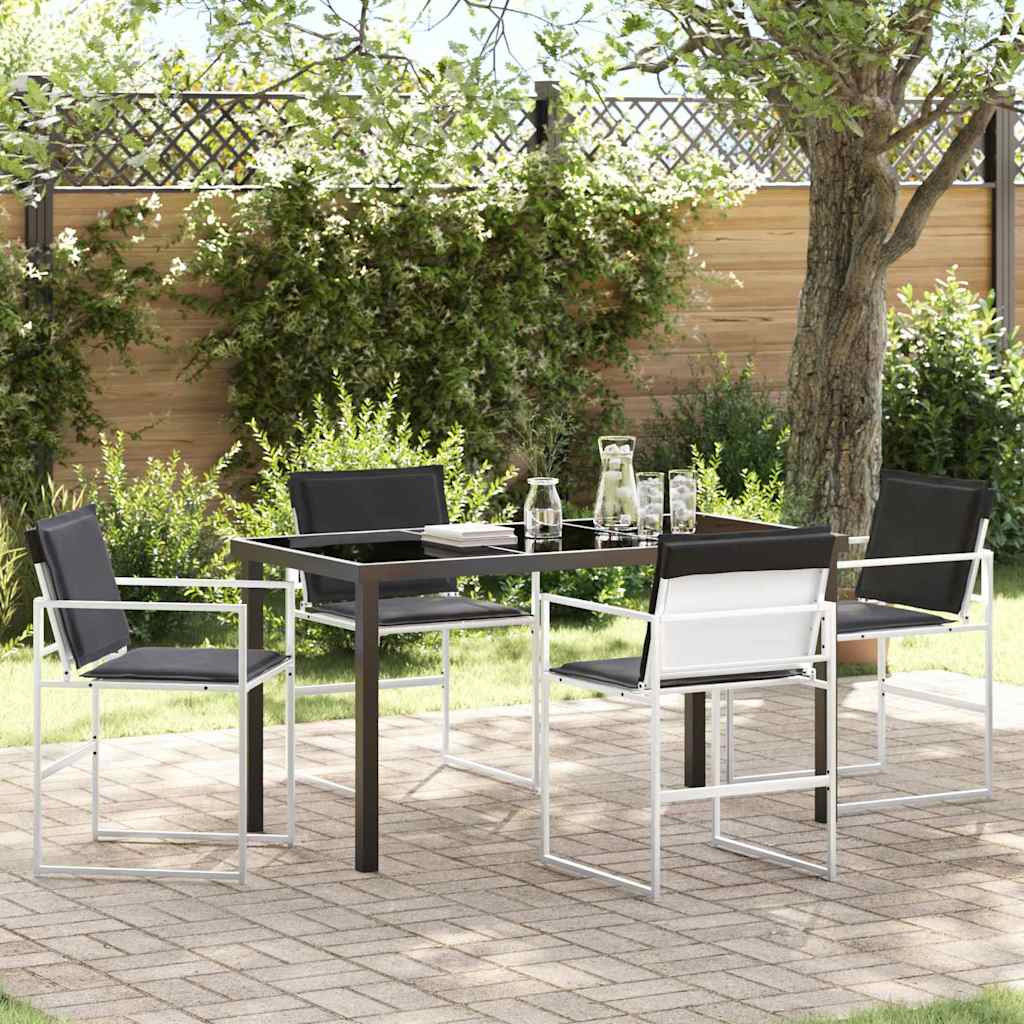 vidaXL Garten Essgruppe 5 pcs Weiß 140 x 70 x 73 cm
