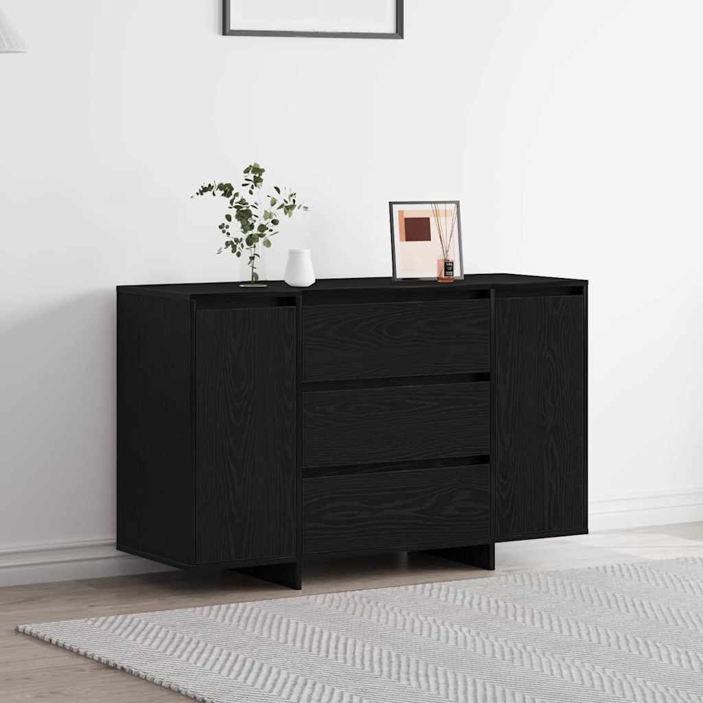 vidaXL Sideboard Schwarz Eichen-Optik 120 x 41 x 75 cm Holzwerkstoff