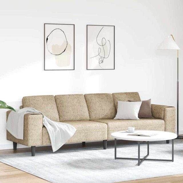 vidaXL Wohnzimmer Couch Hellgrau 250 x 77 x 76 cm