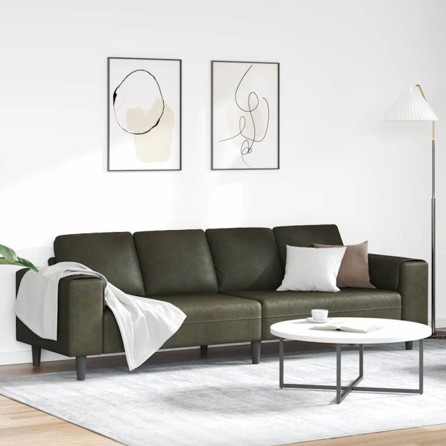 vidaXL Wohnzimmer Couch Olivegrün 250 x 77 x 76 cm