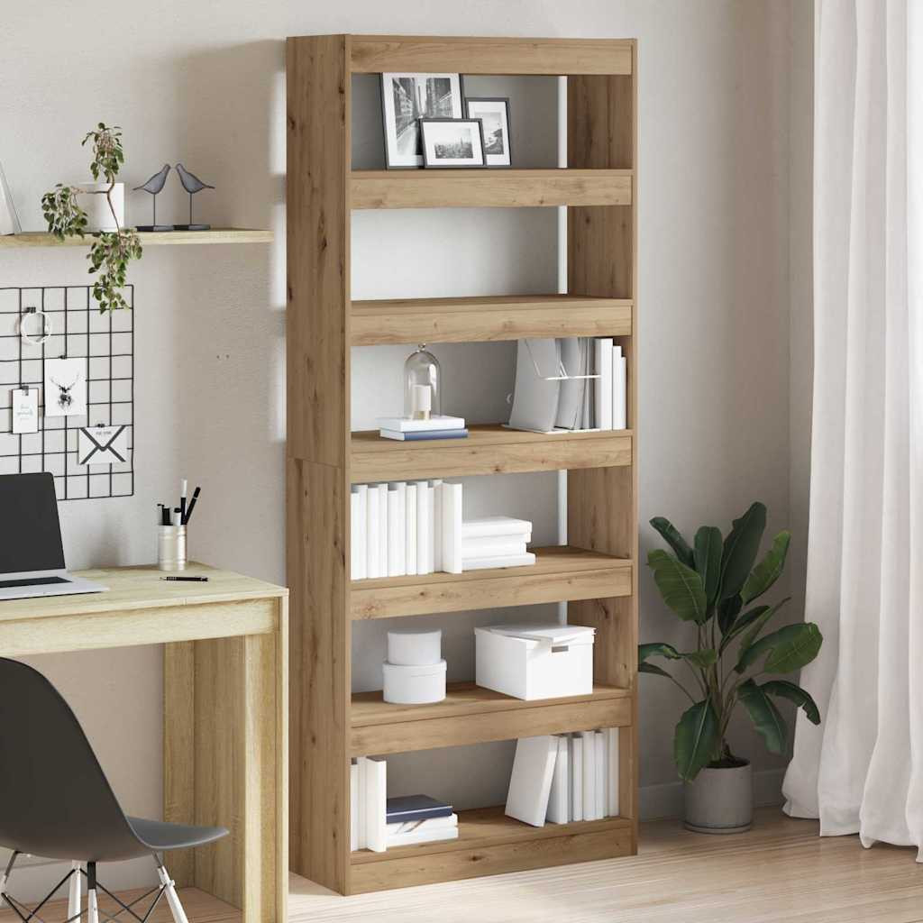 vidaXL Bücherregal 6 Ebenen 80 x 30 x 198 cm Holzwerkstoff
