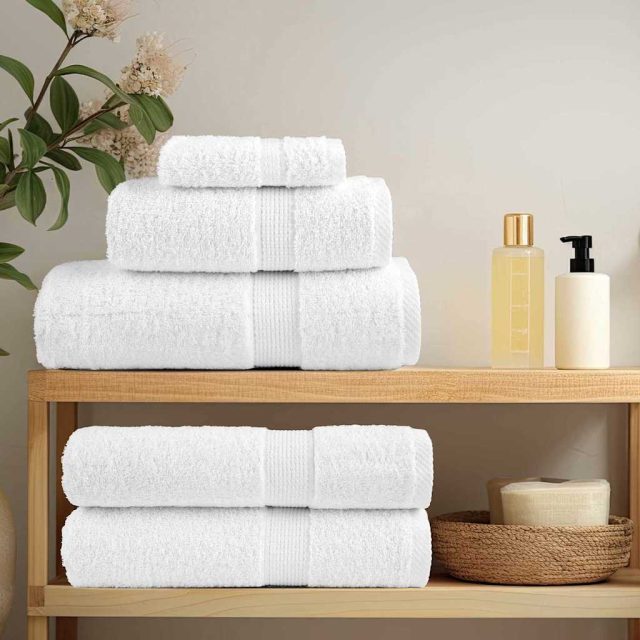 vidaXL Gästetuch SOLUND 10 Stk. Weiß 15 x 21 cm 550 gsm