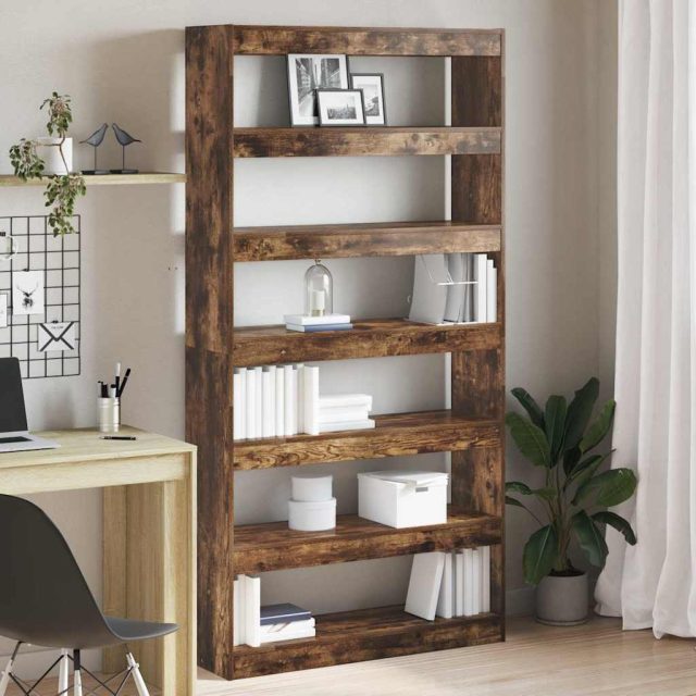 vidaXL Bücherregal Geräucherte Eiche 100 x 30 x 198 cm Holzwerkstoff