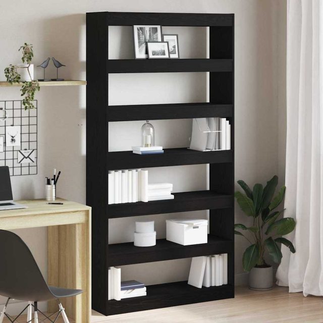 vidaXL Bücherregal Schwarze Eiche 100 x 30 x 198 cm Holzwerkstoff
