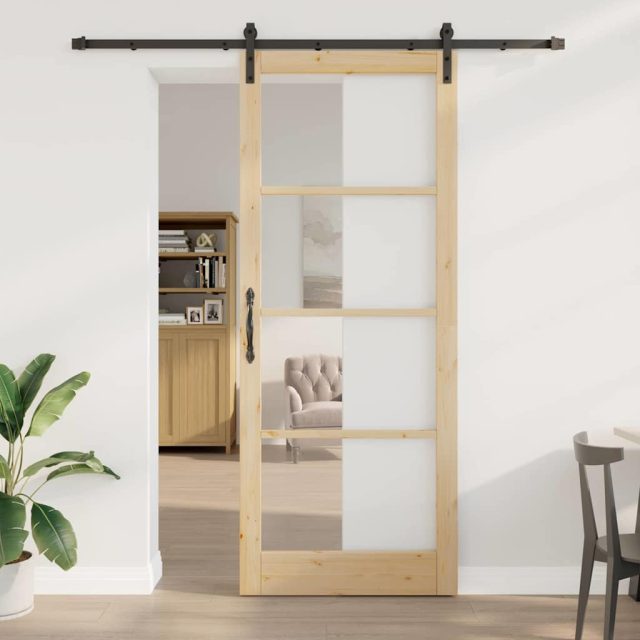 vidaXL Schiebetür Sonstiges ORKDAL Braun 93 x 232 cm