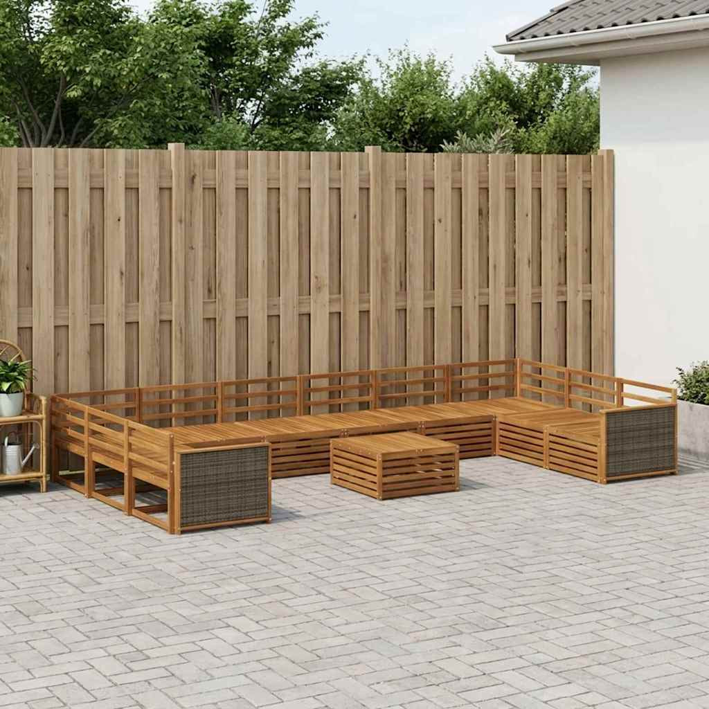 vidaXL Sofagarnituren 11 pcs Massivholz Akazie
