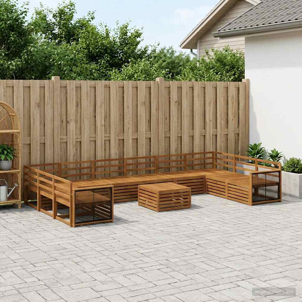 vidaXL Sofagarnituren 11 pcs Massivholz Akazie