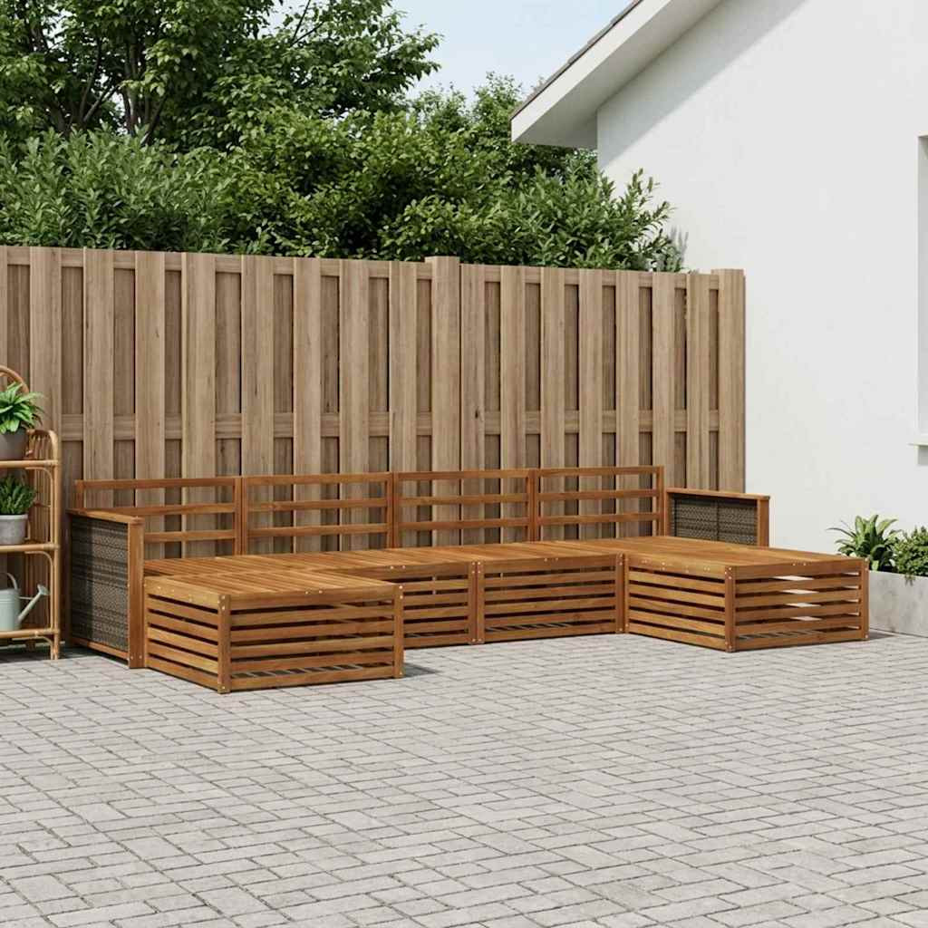 vidaXL Sofagarnituren 6 pcs Massivholz Akazie
