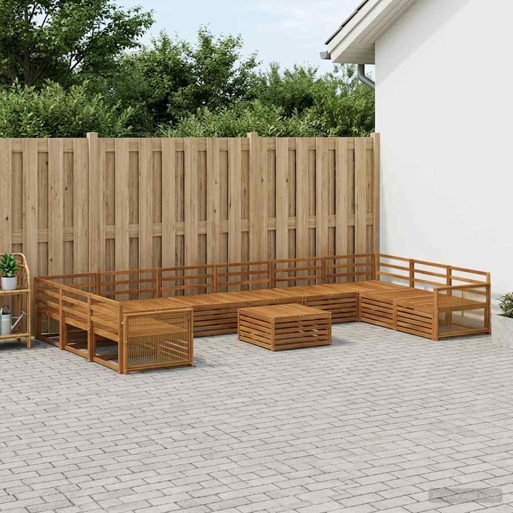 vidaXL Sofagarnituren 11 pcs Massivholz Akazie