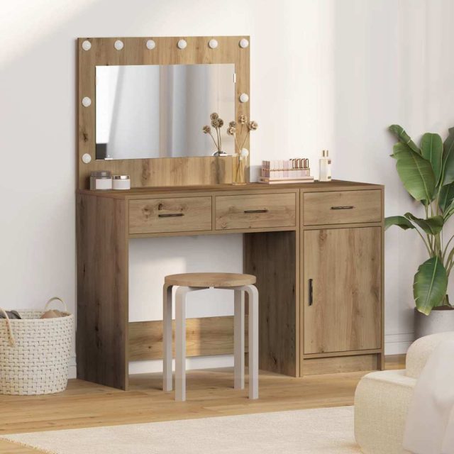 vidaXL Schminktisch 2 pcs Braun 40 x 41 x 75 cm Holzwerkstoff
