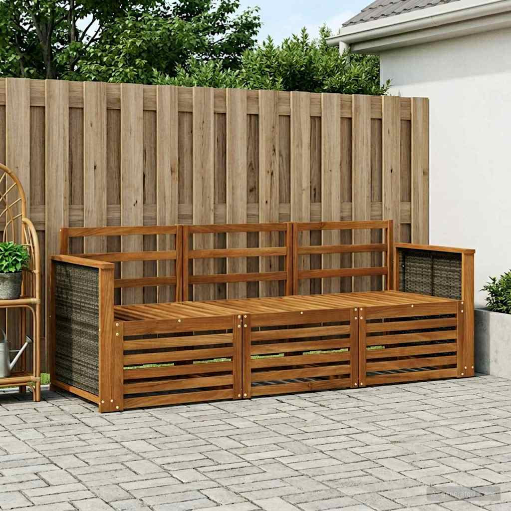 vidaXL Sofagarnituren 3 pcs Massivholz Akazie
