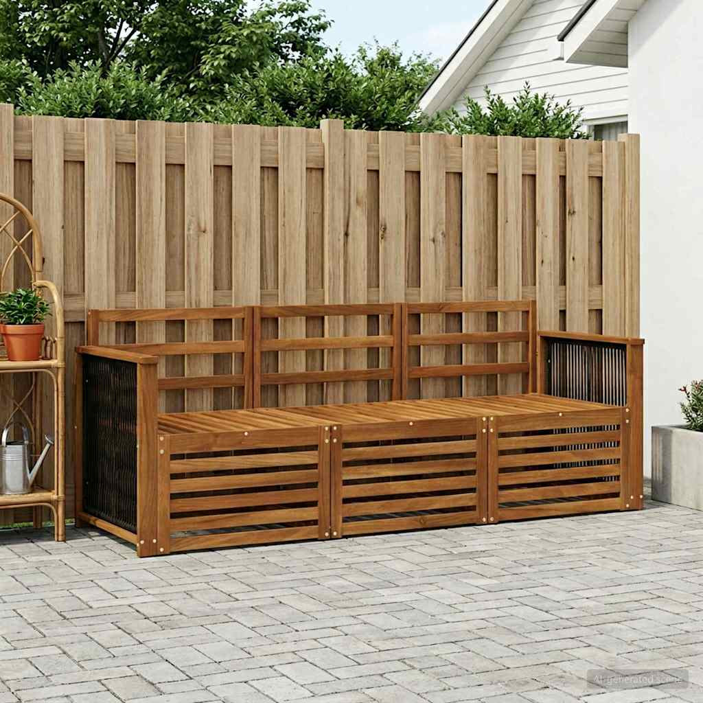 vidaXL Sofagarnituren 3 pcs Massivholz Akazie