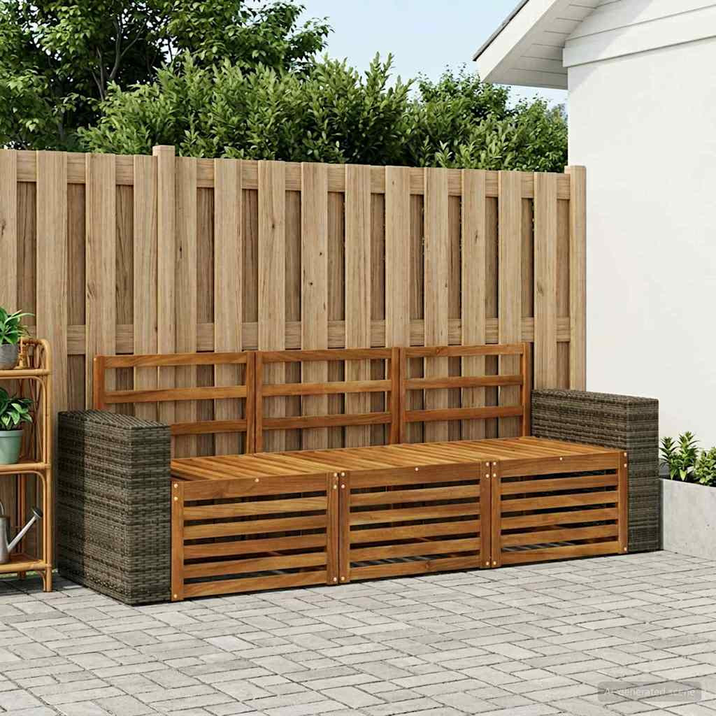 vidaXL Sofagarnituren 3 pcs Massivholz Akazie