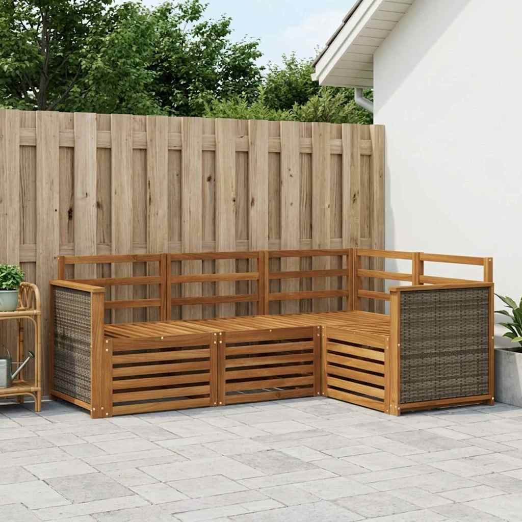 vidaXL Sofagarnituren 4 pcs Massivholz Akazie