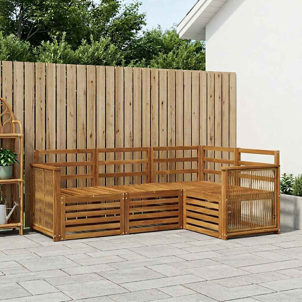 vidaXL Sofagarnituren 4 pcs Massivholz Akazie
