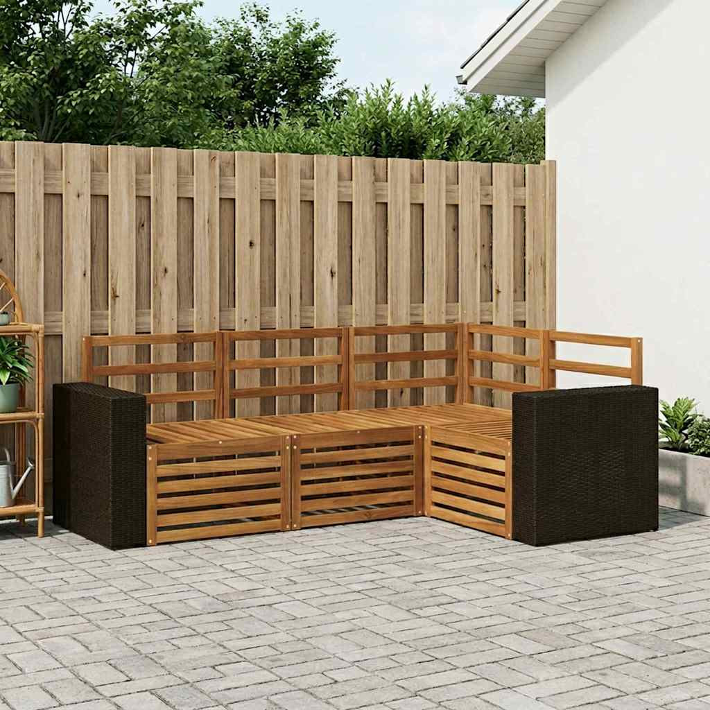 vidaXL Sofagarnituren 4 pcs Massivholz Akazie