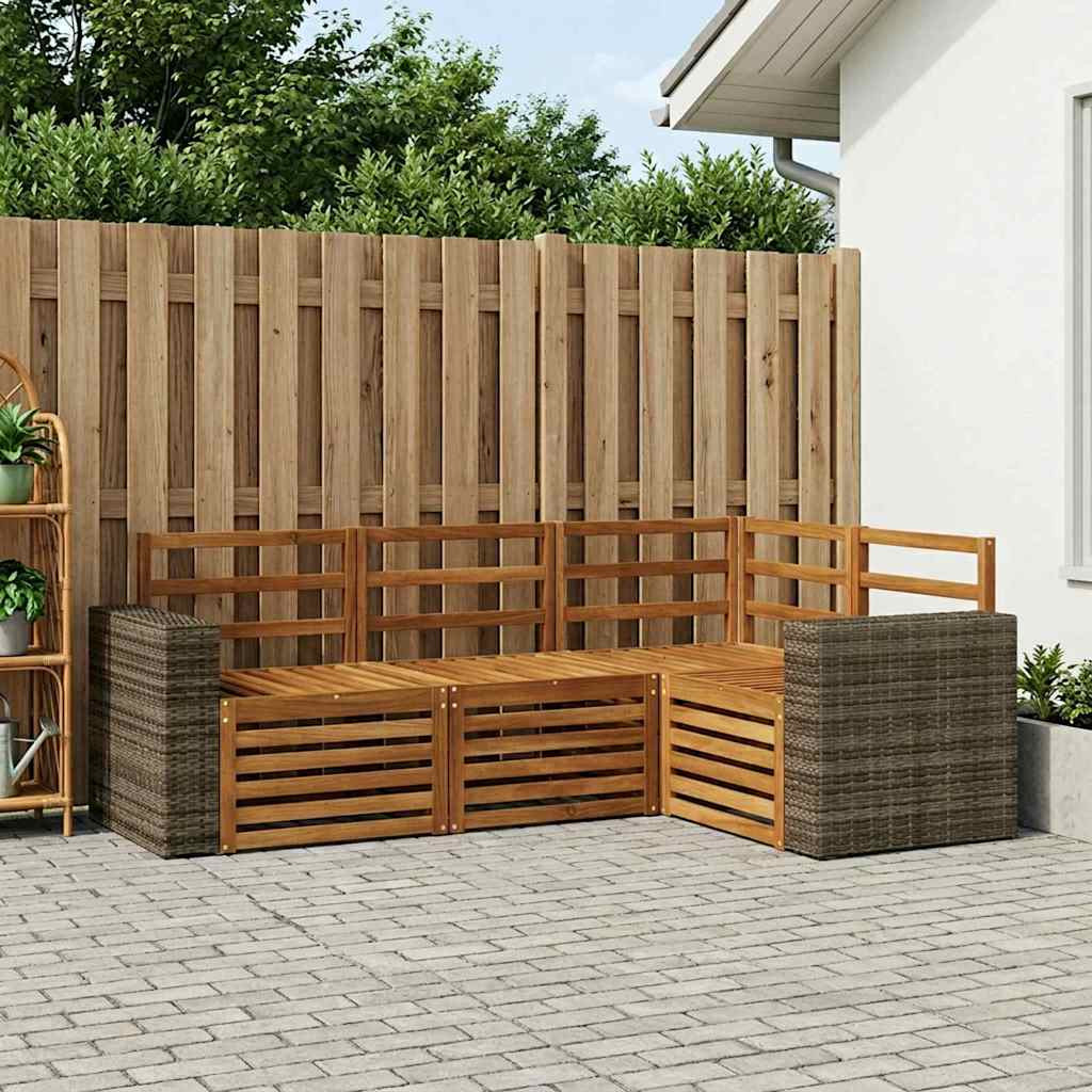 vidaXL Sofagarnituren 4 pcs Massivholz Akazie