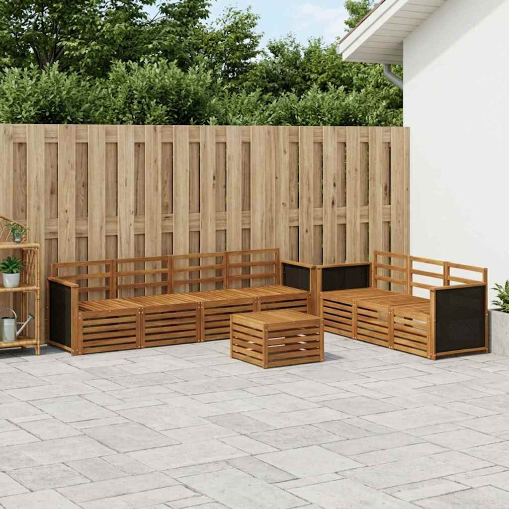 vidaXL Sofagarnituren 8 pcs Massivholz Akazie