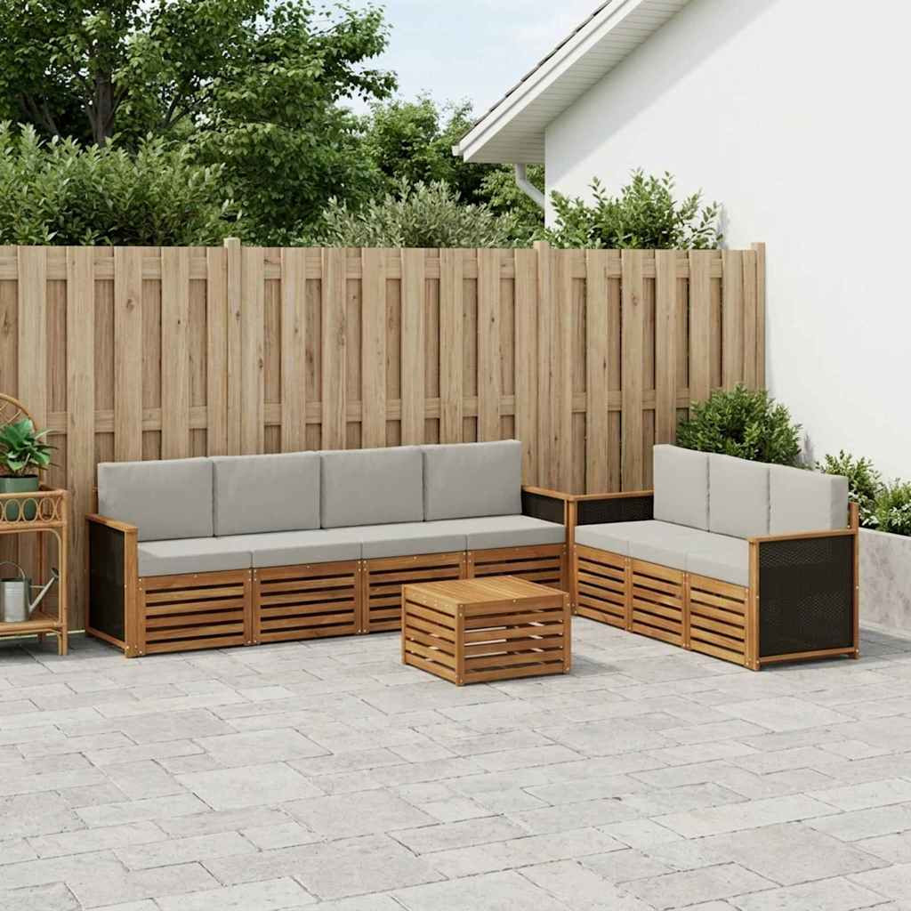 vidaXL Sofagarnituren mit Kissen 8 pcs Massivholz Akazie