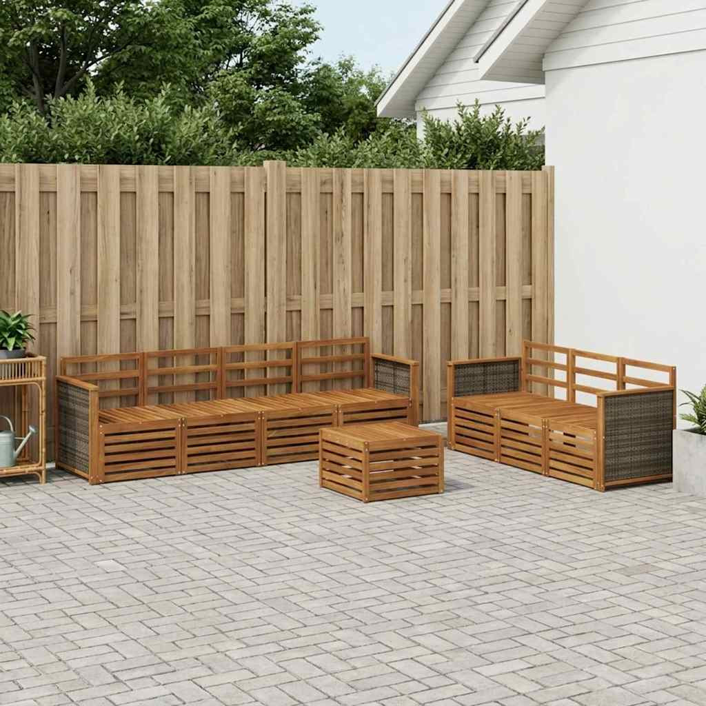 vidaXL Sofagarnituren 8 pcs Massivholz Akazie