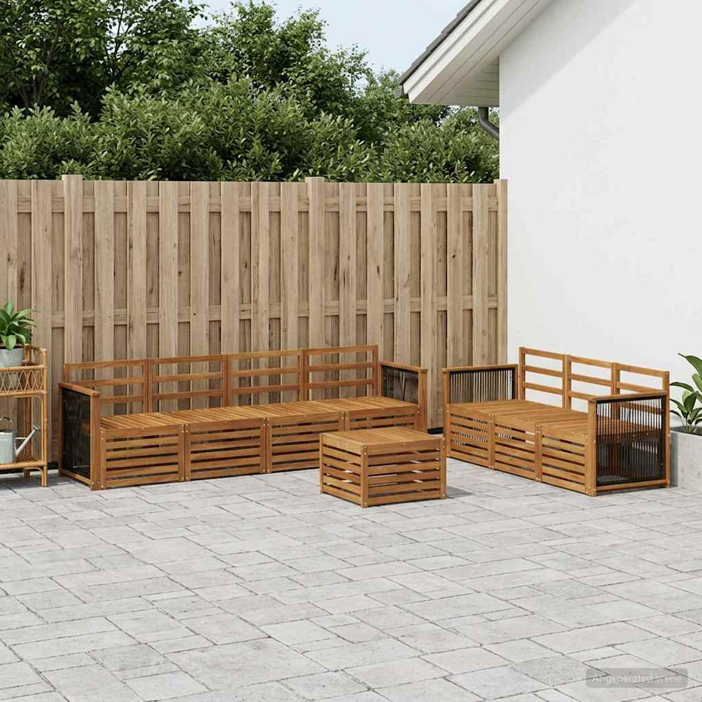 vidaXL Sofagarnituren 8 pcs Massivholz Akazie