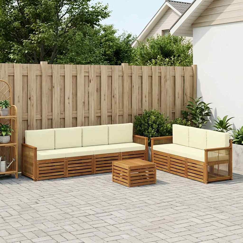vidaXL Sofagarnituren mit Kissen 8 pcs Massivholz Akazie