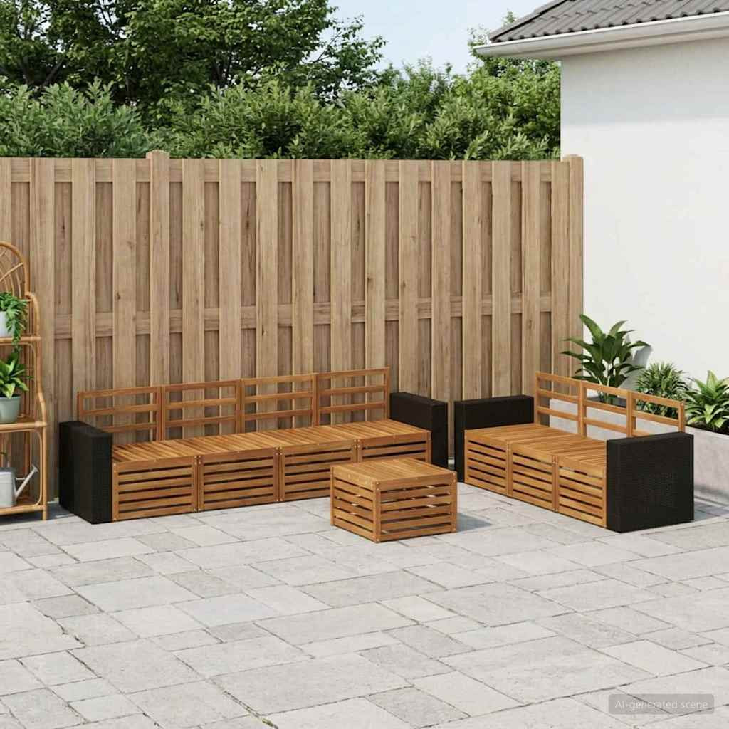 vidaXL Sofagarnituren 8 pcs Massivholz Akazie