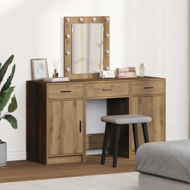 vidaXL Schminktisch Braun 50 x 41 x 135 cm Holzwerkstoff