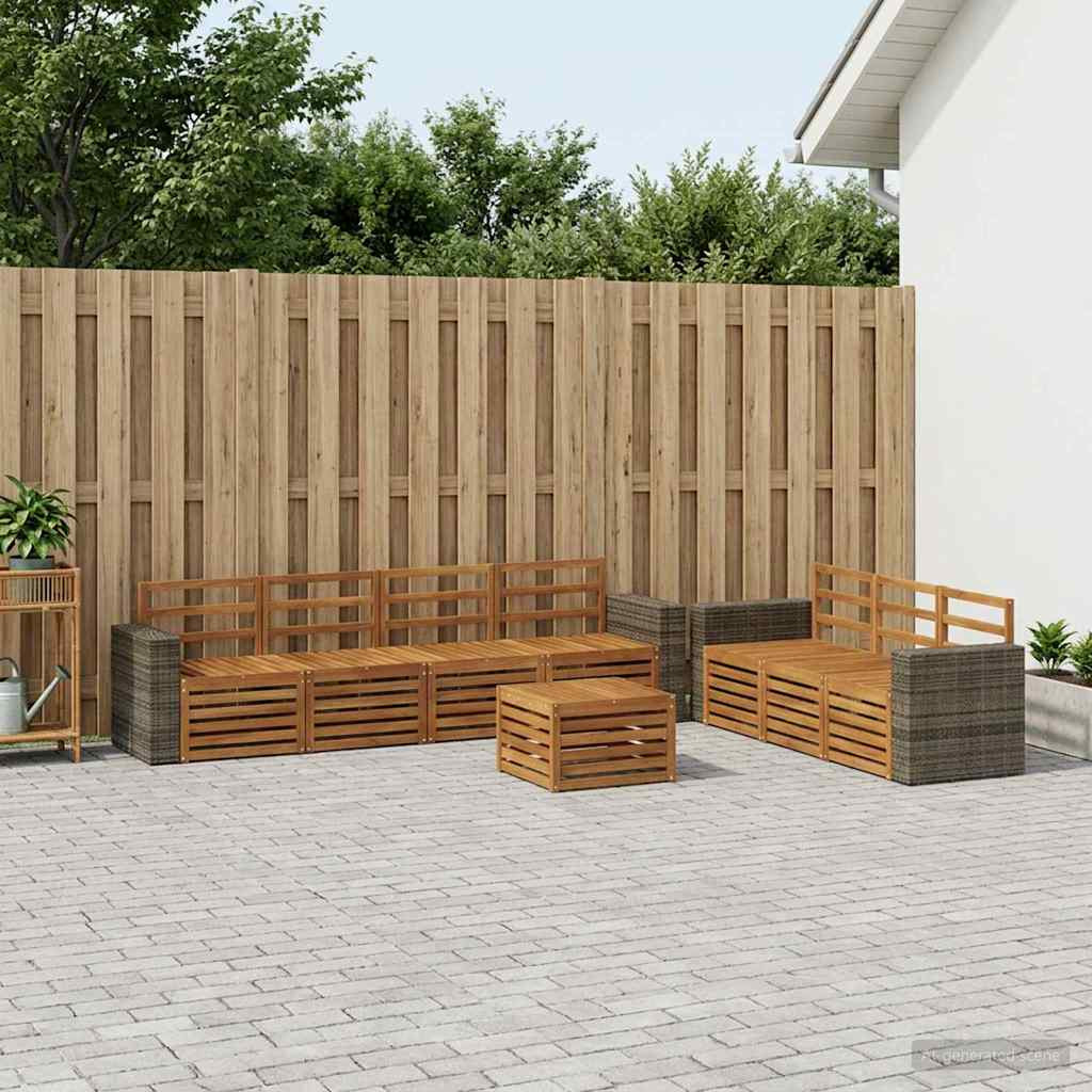 vidaXL Sofagarnituren 8 pcs Massivholz Akazie