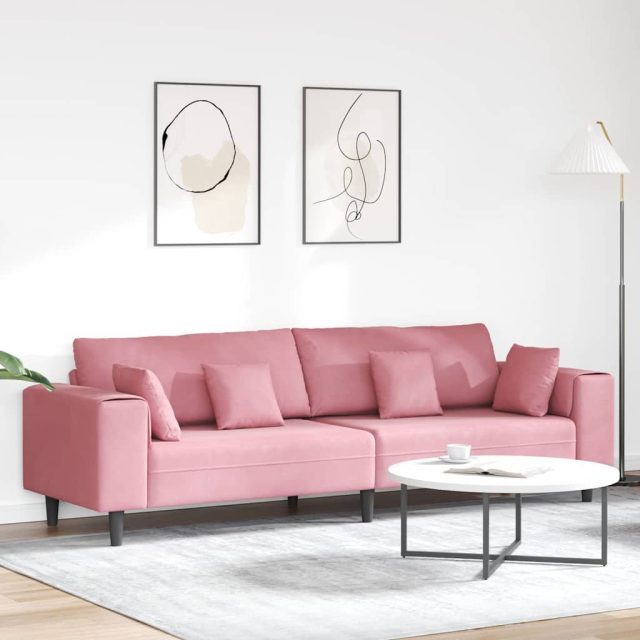 vidaXL Sofa Rosa 250 x 77 x 76 cm Samt