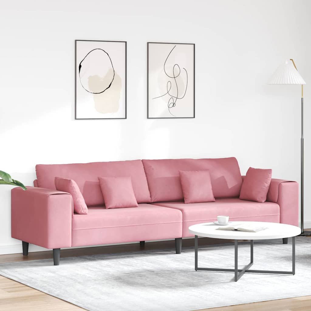 vidaXL Sofa Rosa 250 x 77 x 76 cm Samt