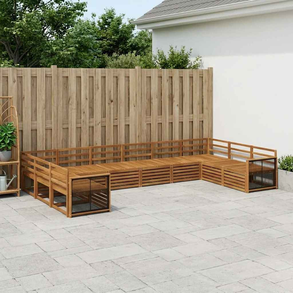 vidaXL Sofagarnituren 10 pcs Massivholz Akazie
