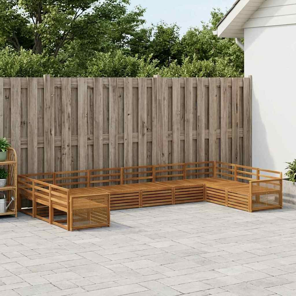 vidaXL Sofagarnituren 10 pcs Massivholz Akazie