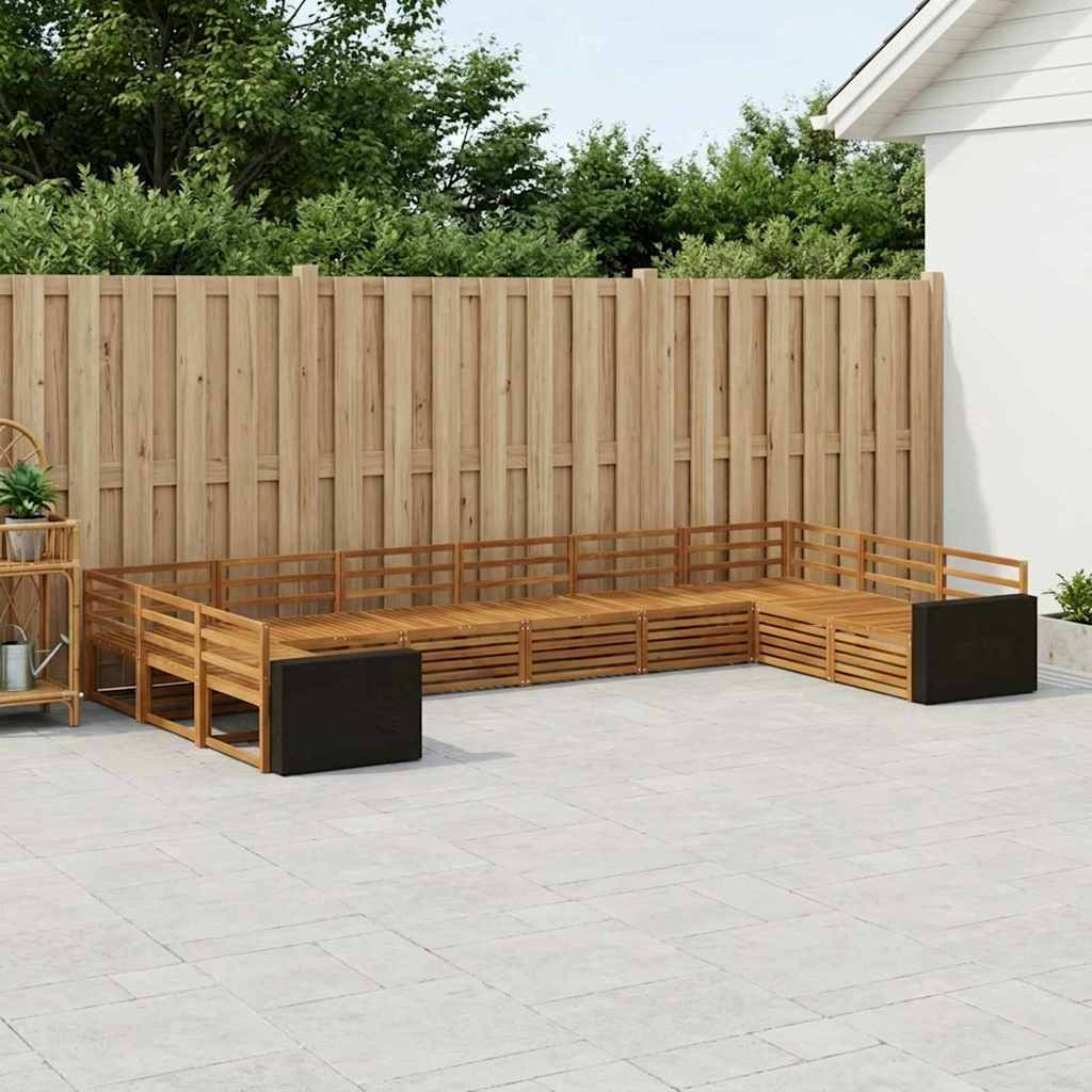 vidaXL Sofagarnituren 10 pcs Massivholz Akazie
