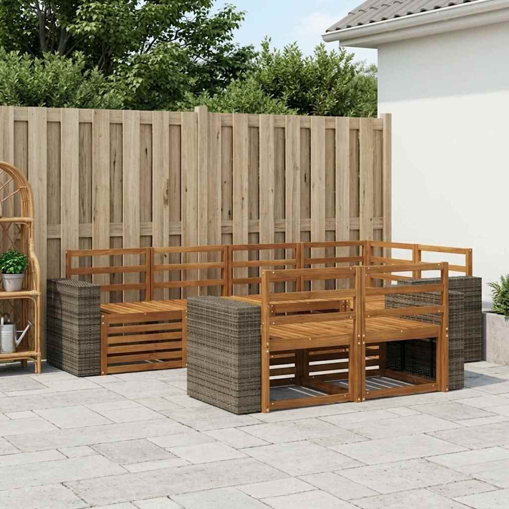 vidaXL Ecksofa Set 7 pcs Natur