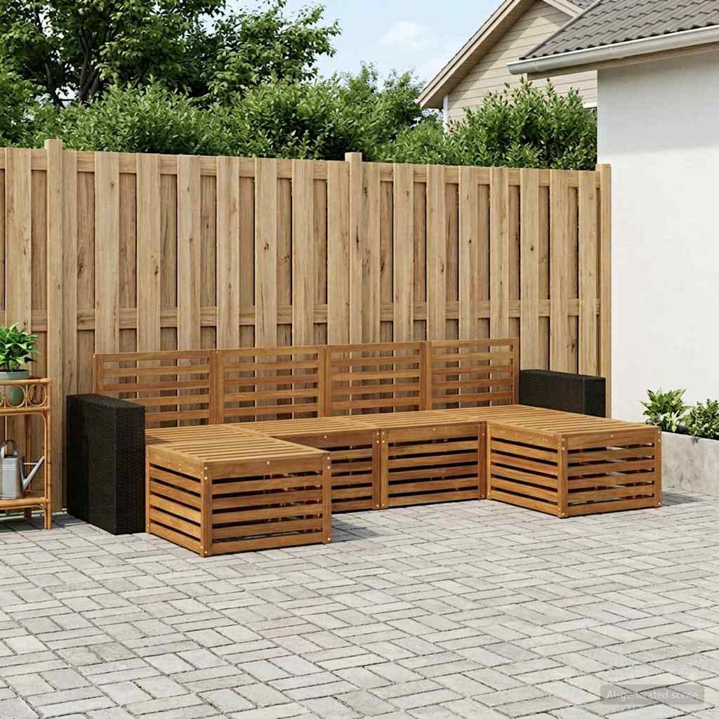 vidaXL Sofagarnituren 6 pcs Natur Massivholz Akazie