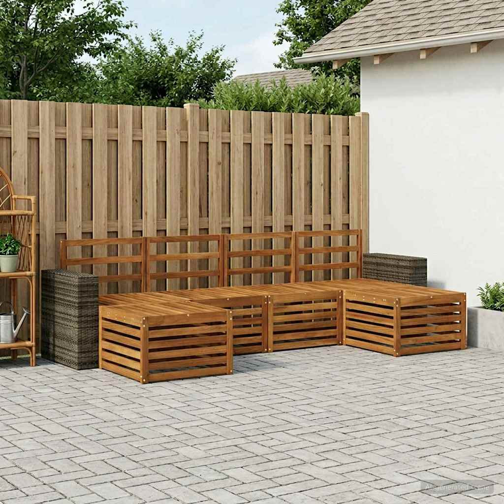 vidaXL Sofagarnituren 6 pcs Natur Massivholz Akazie