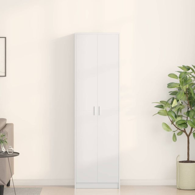 vidaXL Kleiderschrank mit Regal Weiß 55 x 25 x 189 cm Holzwerkstoff