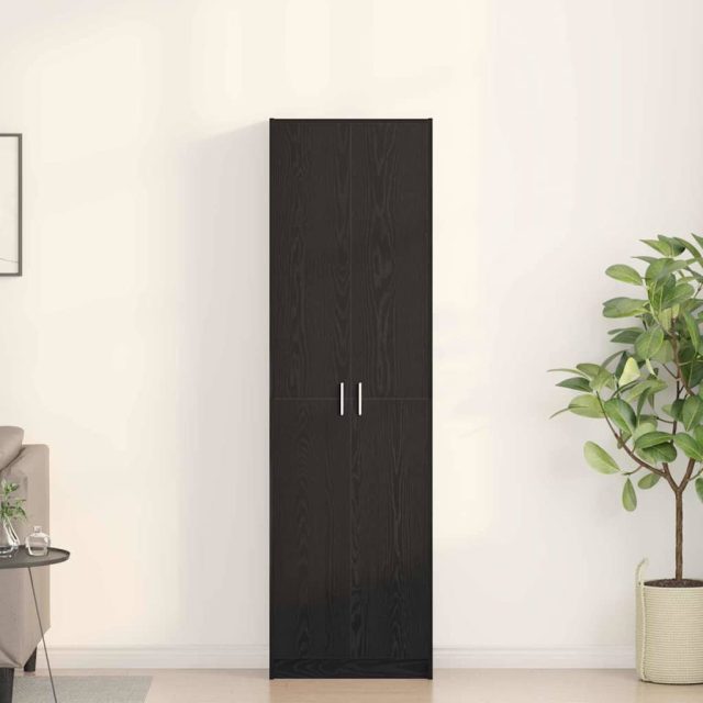 vidaXL Kleiderschrank mit Regal Schwarz Eichen-Optik 55 x 25 x 189 cm