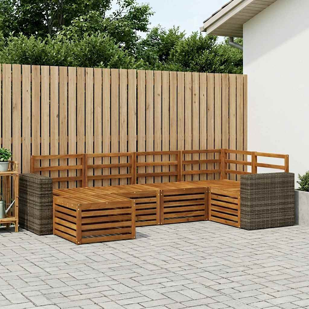 vidaXL Ecksofa Set 6 pcs Natur