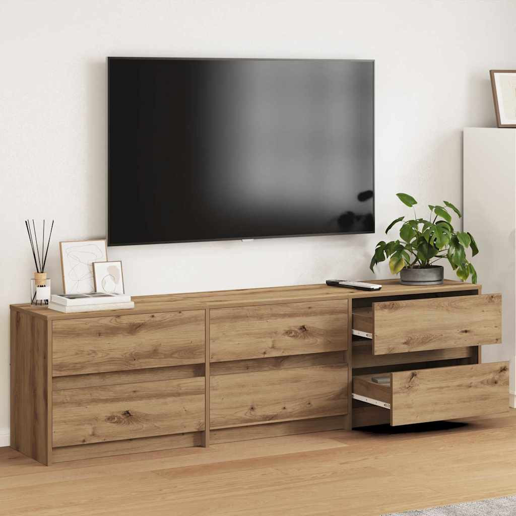 vidaXL TV-Einheiten 2 pcs Artisan-Eiche Holzwerkstoff